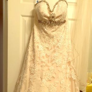 Casablanca wedding gown (comes with a veil)